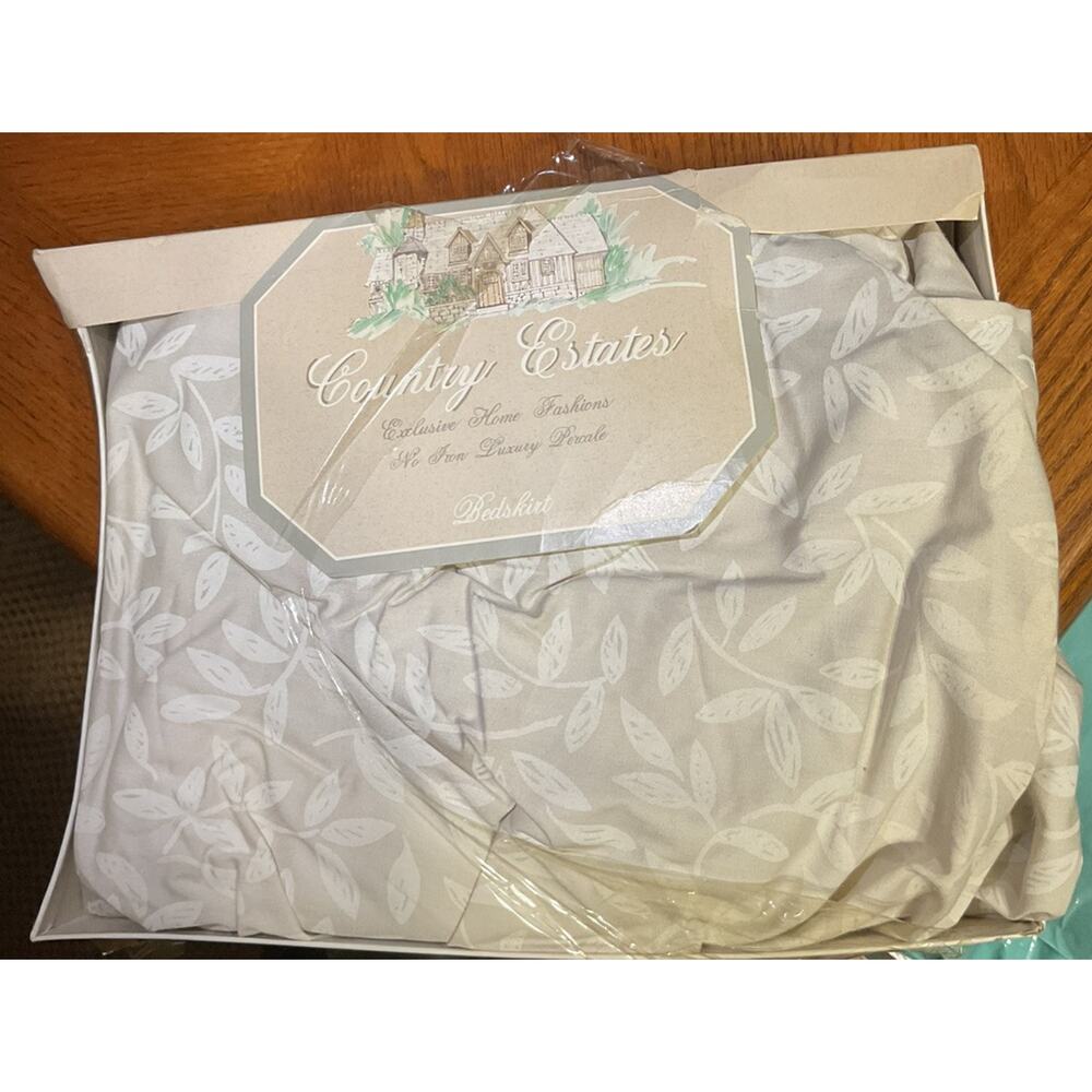 New Vtg Country Estates Bedskirt No Iron Luxury Percale Twin Bedding Promenade